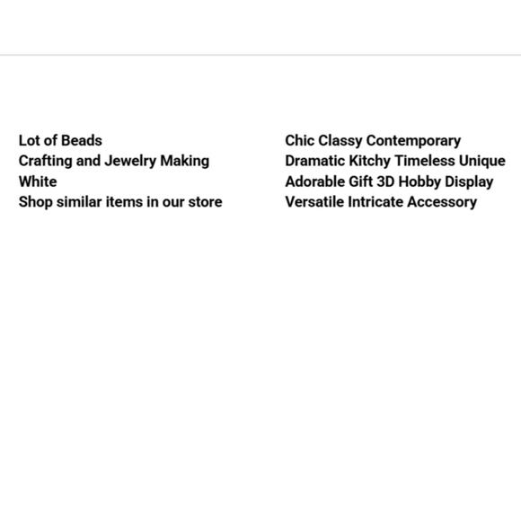 Lot Of Bead Craft Jewelry Making White Fashion Various Shape Style Size Media - Picture 2 of 6